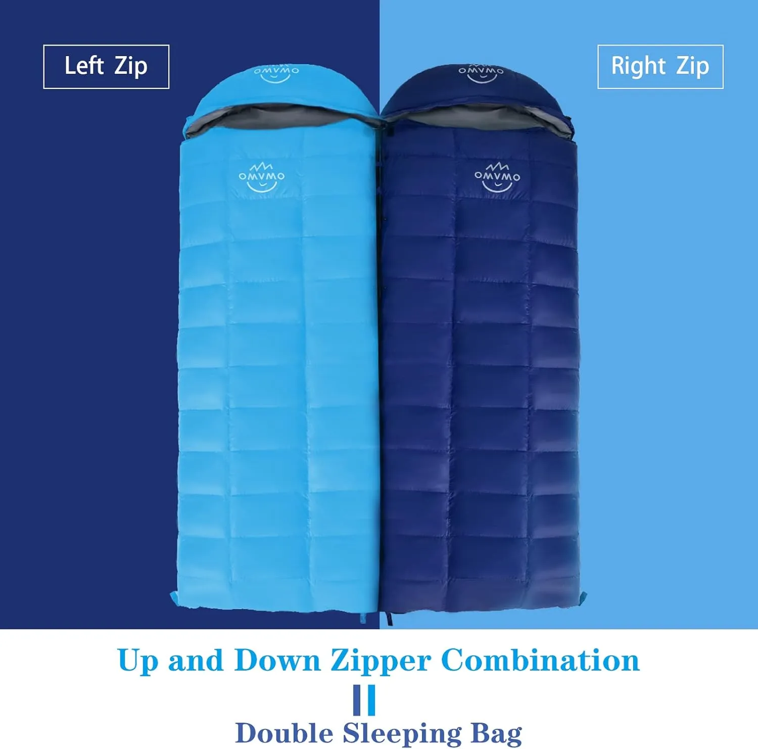 -10°F 0°F Goose Down Sleeping Bag for Adults,800 Fill Power,Ultralight Wearable 4 Season Cold Weather Rectangle Sleeping Bag for Camping Hiking,Can be Used as a Down Blanket or Cloak