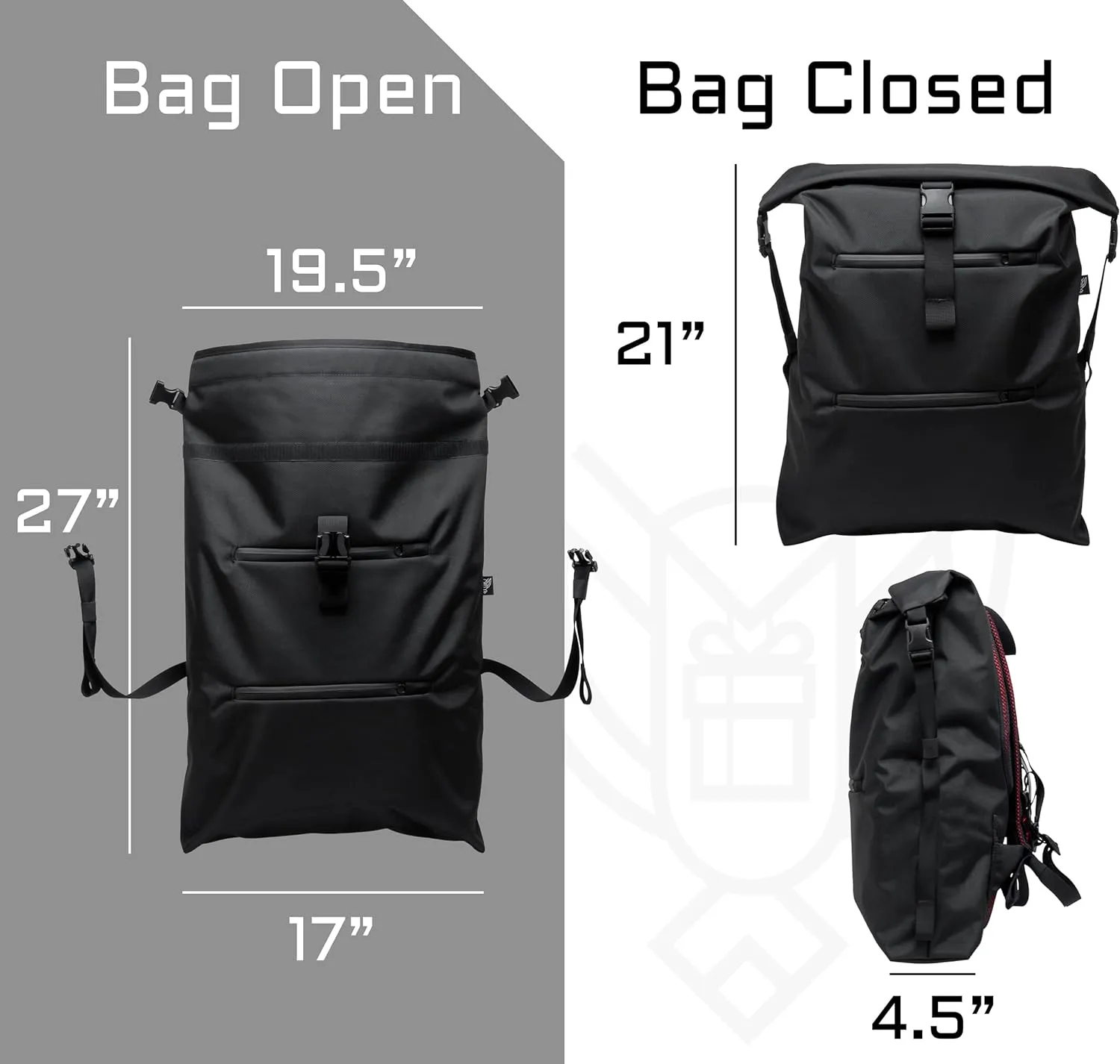 ~ AQUA RT ~ Large Water-Proof Faraday Backpack for Laptops, Tablets, and Mid-Size Electronics ~ Tracking/Hacking Defense ~ Midnight MultiCam