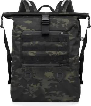 ~ AQUA RT ~ Large Water-Proof Faraday Backpack for Laptops, Tablets, and Mid-Size Electronics ~ Tracking/Hacking Defense ~ Midnight MultiCam