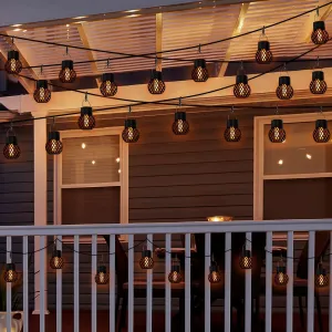 1-6Pcs LED Outdoor Flame Effect Hanging Lantern, Waterproof Solar Garden Decoration Lamp, Fairy Light for Patio, Garden, and Yard
