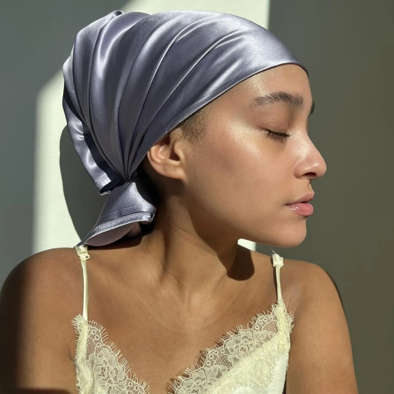 100% Pure Mulberry Silk Head Scarf - 36" Square, 19 Momme, Women's Hair Wrap | Maintains Style, Reduces Frizz, Aids Growth