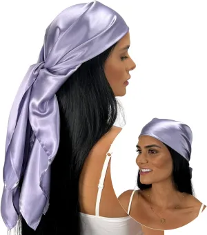 100% Pure Mulberry Silk Head Scarf - 36" Square, 19 Momme, Women's Hair Wrap | Maintains Style, Reduces Frizz, Aids Growth