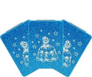12 Pcs Sweet 15 Quinceanera Compact Mirror Square Glitter Pu Leather Makeup Mirror Recuerdos De Mis Años Birthday Party Favors for Girl (Blue)