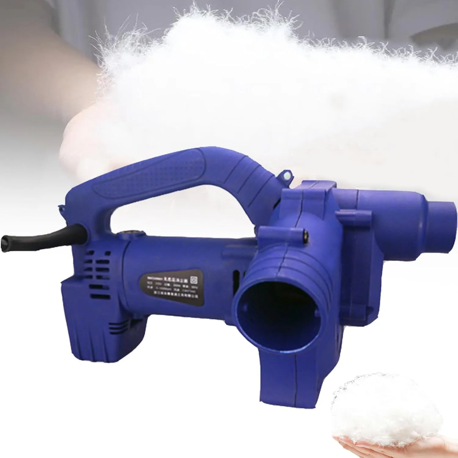 1200W Electric Down Filling Machine, 6 Gear Adjustment, for Filling and Refurbishing Down Jackets and Duvets, Foot Switch   Hose*2 ＋ Gathering Air Duct   Hard Tube*1 Set   Collection Bag