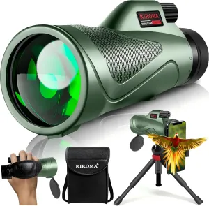 12X60 HD Monocular with Tripod & Bag - Great for Bird Watching, Hiking, and Outdoor Exploration.