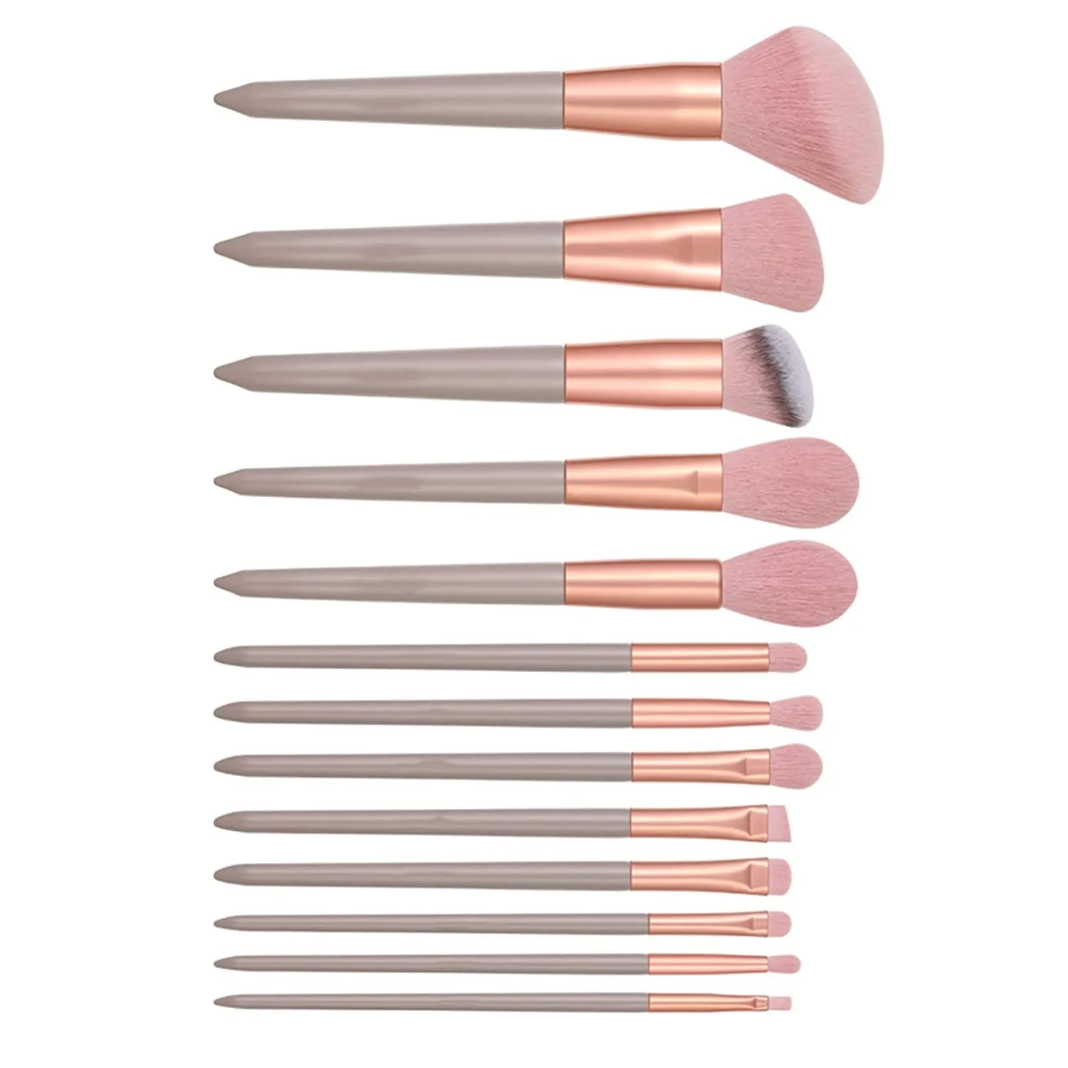 13pcs Makeup Brushes Set, Pink Synthetic Fiber Wooden Handle Portable with Bag Face Makeup Brushes, Blush Makeup Brushes Set