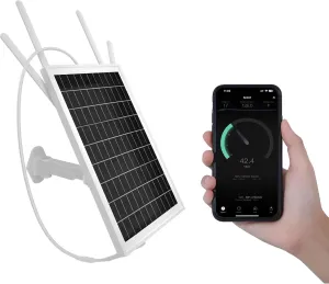 15W Solar Powered 4G LTE Modem Router, WiFi Extender Signal Booster Long Range Solar Repeater with SIM Card Slot, IP66 Waterproof, Long Endurance 24/7, 50M WiFi Range, 24000mAh Batteries