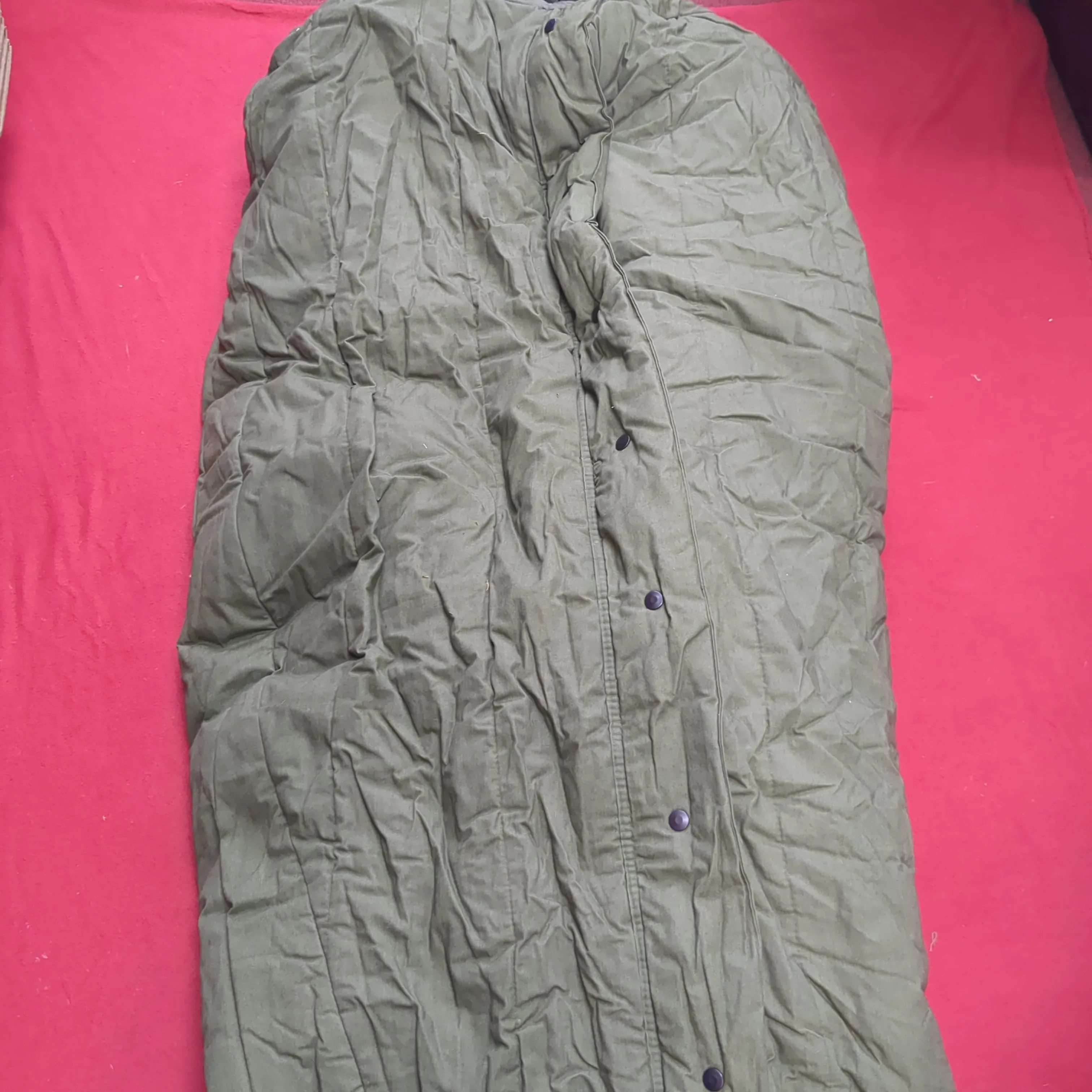1980s USGI Intermediate Cold Weather Sleeping Bag Olive Green OD (SEP161-44cr)