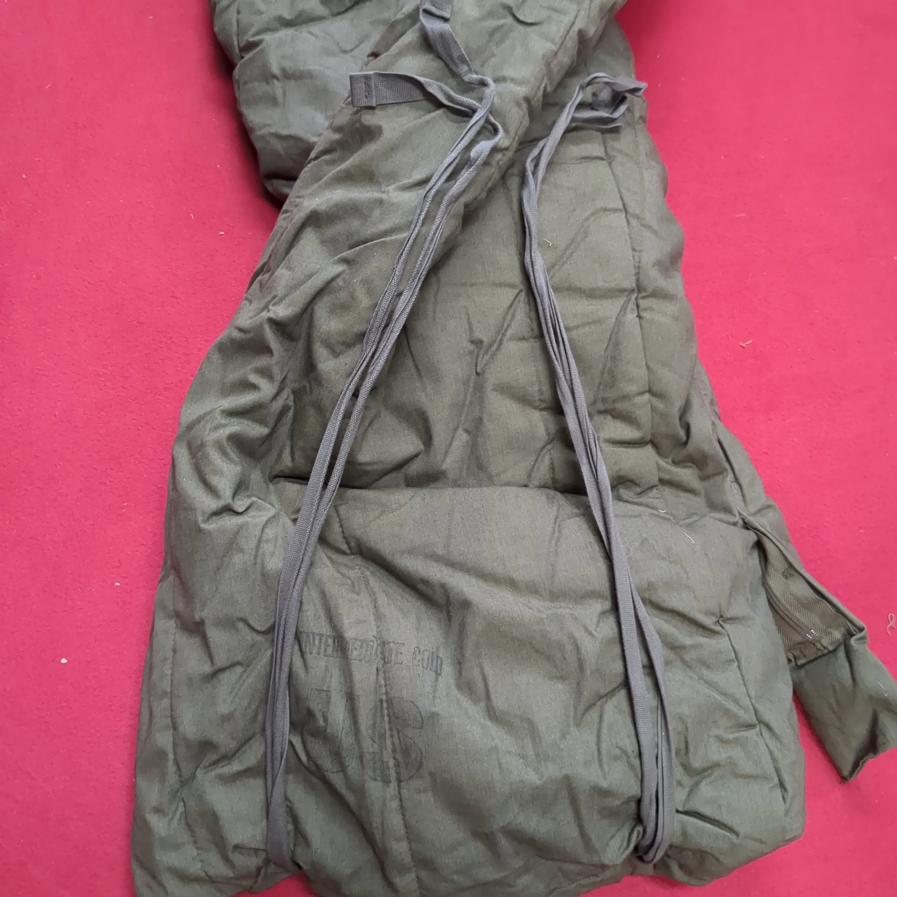 1980s USGI Intermediate Cold Weather Sleeping Bag Olive Green OD (SEP161-44cr)