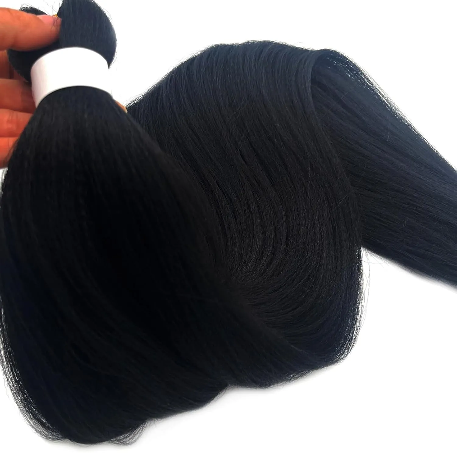1B Black Braiding Hair Pre Stretched with Curly Deep Ocean Wave Crochet Hair Boho Braids Synthetic Knotless Natural Color Bohemian Braiding Hair for Braid In Hair Extensions 5 Packs