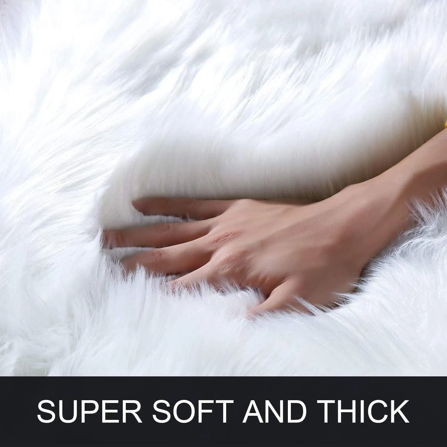 1Pc Faux Sheepskin Wool Fur Car Seat Cover for Cars SUV Trucks Universal Fit, Soft Plush Synthetic Wool Buck Fur Car Seat Cushions by FLMaples (White)