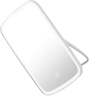 1pc Illuminated Makeup Mirror Led Light Compact Tabletop Design Brightness for Makeup Application Folding Stand for and Storage