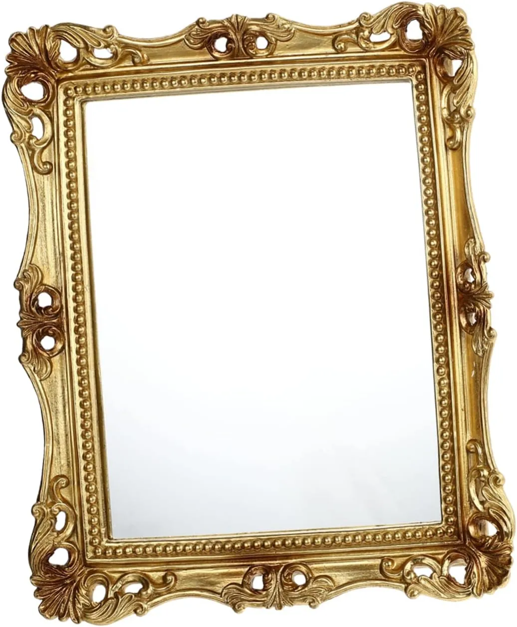 1Pc Retro Style Decorative Makeup Mirror with Carved Pattern Compact Design for Home Office and Dressing Unique Ornament for Beauty Enthusiasts