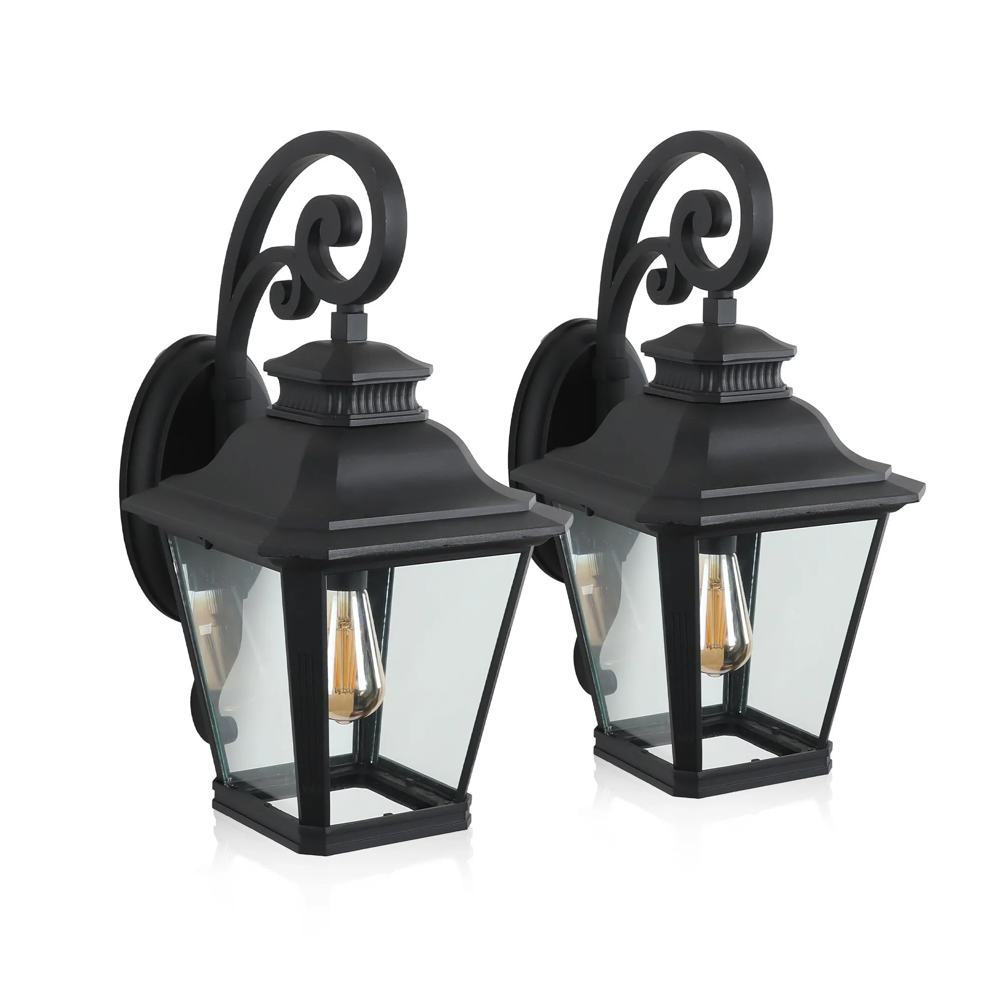2-Pack 14" Outdoor Wall Lanterns