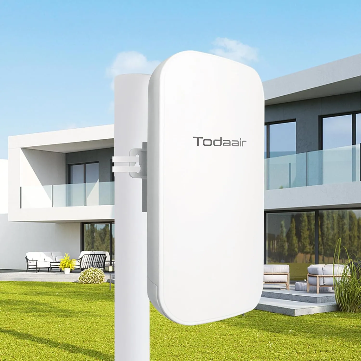 2025 Outdoor WiFi Extender，WiFi Booster | AI Watchdog | Repeater&AP Mode｜IP65 Weatherproof | Up to 1200Mbps Dual Band WiFi Repeater | Covers Up to Least 3440 Sq. ft and 30 Devices