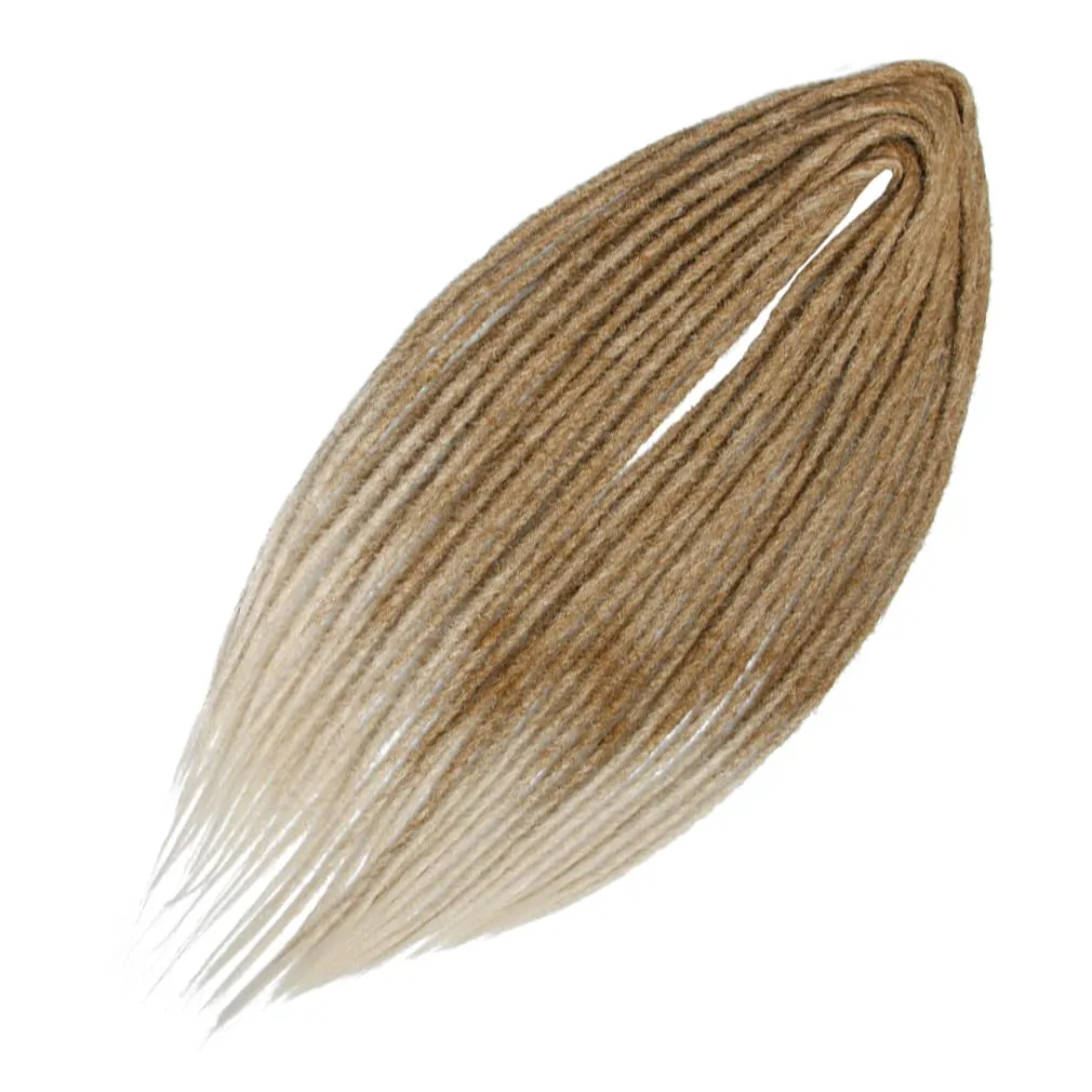 20" Double Ended Dreadlock Extensions 15 Strands Light Blonde DE Soft Synthetic Handmade Braid Dread Extensions