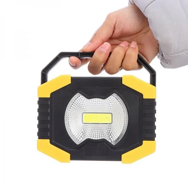 20W COB 3800LM LED Solar Work Light Rechargeable Portable Waterproof LED Flood Lights for Outdoor Camping Hiking Emergency Car Repairing and Job Site Lighting