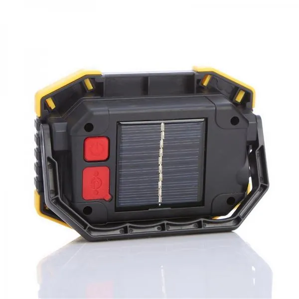 20W COB 3800LM LED Solar Work Light Rechargeable Portable Waterproof LED Flood Lights for Outdoor Camping Hiking Emergency Car Repairing and Job Site Lighting