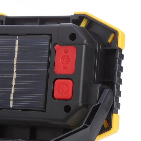 20W COB 3800LM LED Solar Work Light Rechargeable Portable Waterproof LED Flood Lights for Outdoor Camping Hiking Emergency Car Repairing and Job Site Lighting