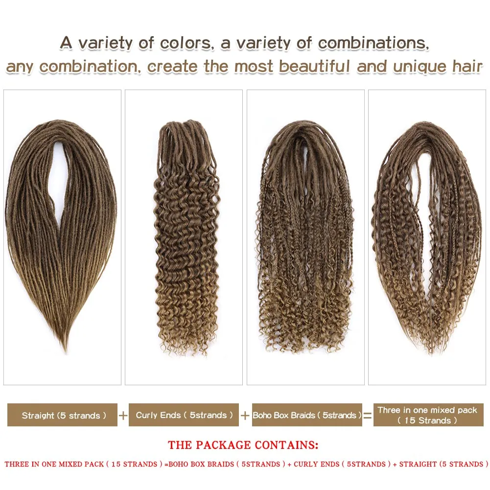 24 Inch Straight Double Ended Dreadlock Extensions Synthetic Dreads 10strands/pack Synthetic Braids Thin 0.6cm Soft Hip-Hop Style Dread Extensions Locks Hair(Straight（10 Strands）, 8/27)