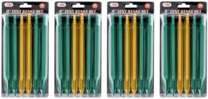 24 Pc Set Plastic Tent Stakes 9" Heavy Duty Pegs Canopy Stakes Camping Gardening 9 Inch Heavy Duty Beach Tent Pegs Canopy Stakes - Essential Gear for Camping, Backpacking, Gardening Hook Stakes Safe