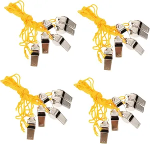 24pcs Whistles Lanyard Loud Emergency Whistles for Camping Hiking Sports Referees and Survival Safety Activities