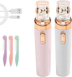 2PC Pluzy Epil Pro 3.0 Women's Face Epilator, 2025 New Pluzy Facial Hair Removal for Women,Facial Hair Remover Portable Epilator for Women(Pink White)