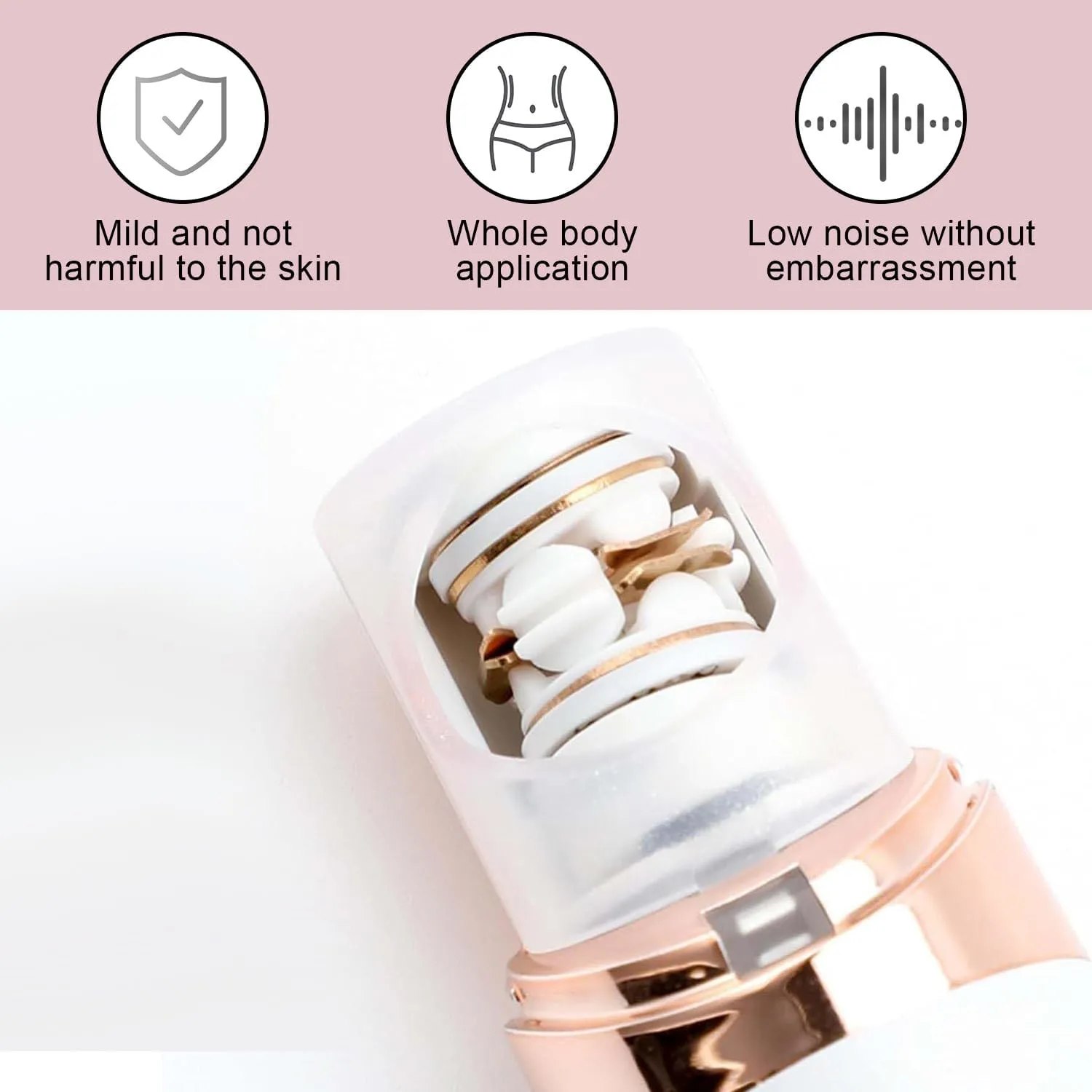 2PC Pluzy Epil Pro 3.0 Women's Face Epilator, 2025 New Pluzy Facial Hair Removal for Women,Facial Hair Remover Portable Epilator for Women(Pink White)