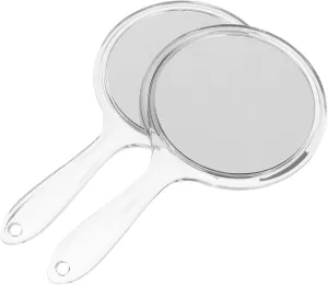 2Pcs Double Sided Makeup Mirror Magnifying Vanity Mirror with Magnification Lightweight Handheld Design for Travel and Home Use Elegant Frame
