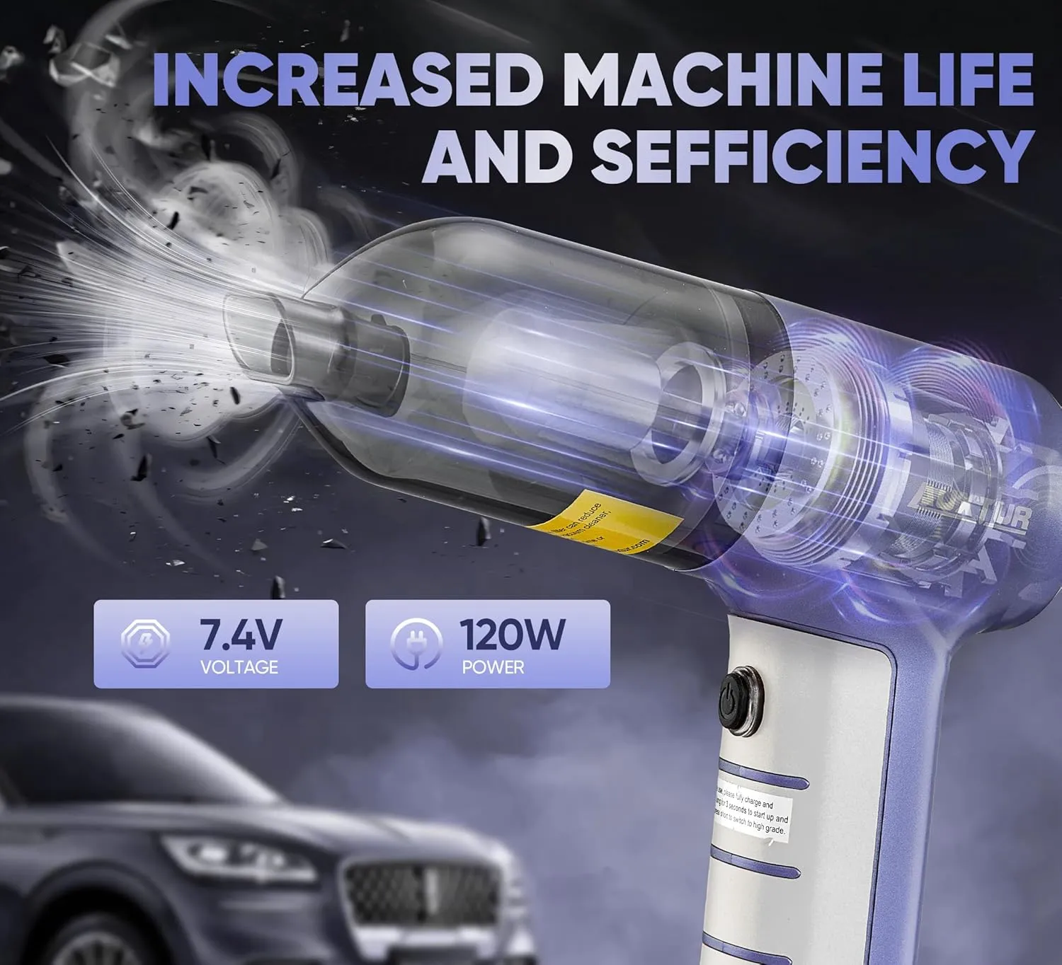 3 in 1 Car Vacuum Cleaner High Power | Portable Cordless Handheld | 15000PA Brushless Motor | Super Suction Mini Vacuum With Super Endurance for Home