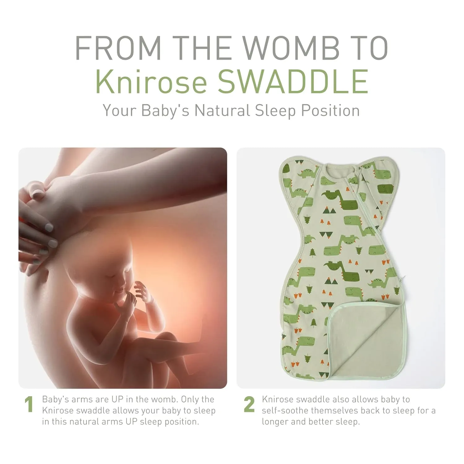 3-Way Wearable Swaddle Blankets Sleep Sacks with Arms Up, Hands Up Sleeping Sack Easy Diaper Changing Sleeping Bag for Baby Boy Girl Newborns Transitions to Arms-Free Calms Startle Reflex