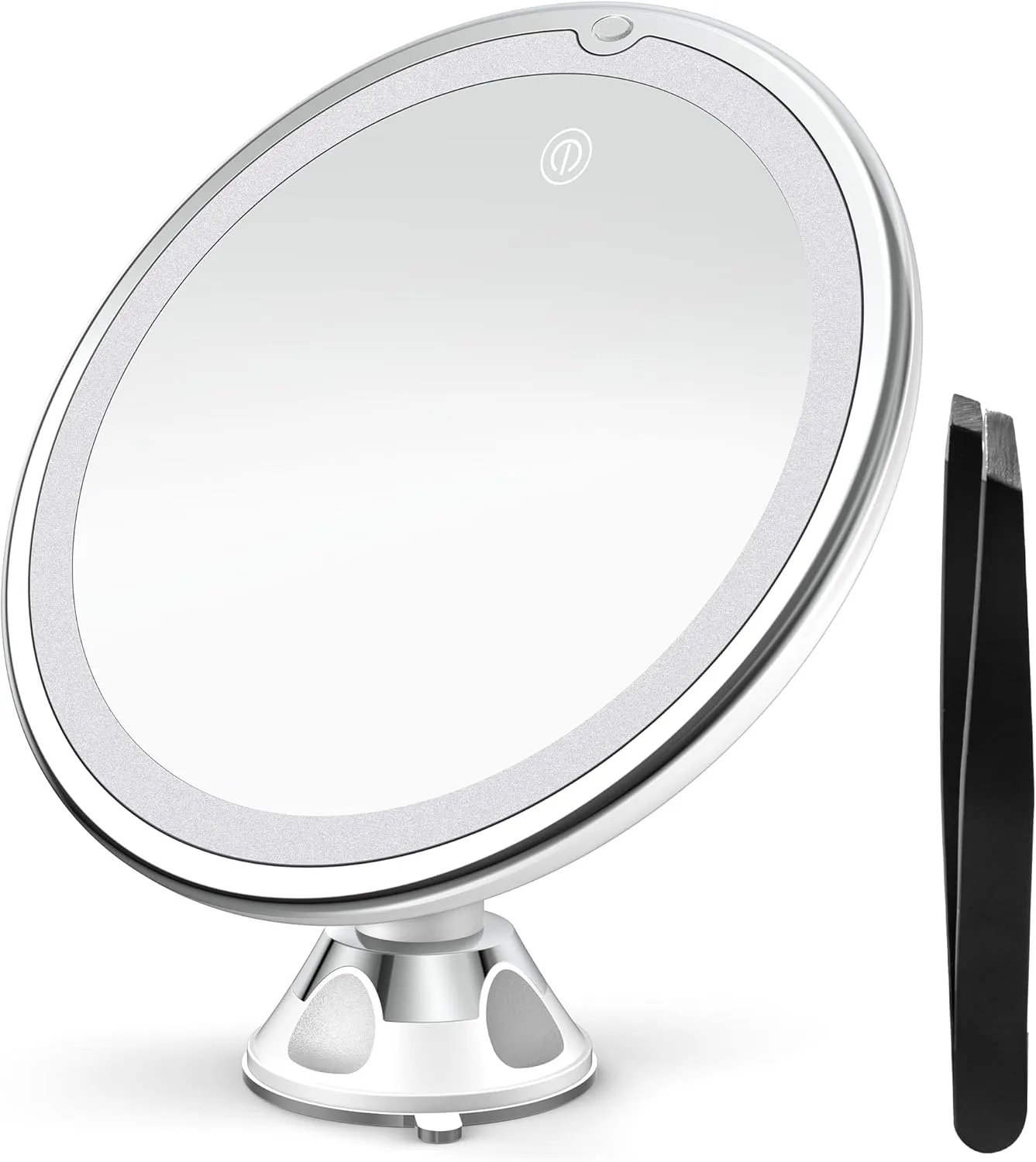 30X Magnifying Makeup Mirror with 3 Level LED Lights, 360° Rotation, Strong Suction, Portable Travel-Friendly Design, Perfect for Precision Grooming and Flawless Makeup Application