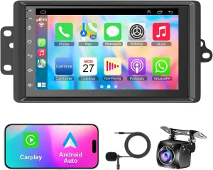 4 64 Android 13 Car Stereo for 2003-2006 Chevrolet Chevy Silverado Impala Tahoe GMC Sierra Yukon, 7" IPS Touch Screen Car Radio Build-in GPS Wireless CarPlay/Android Auto, Backup Camera/DSP/SWC