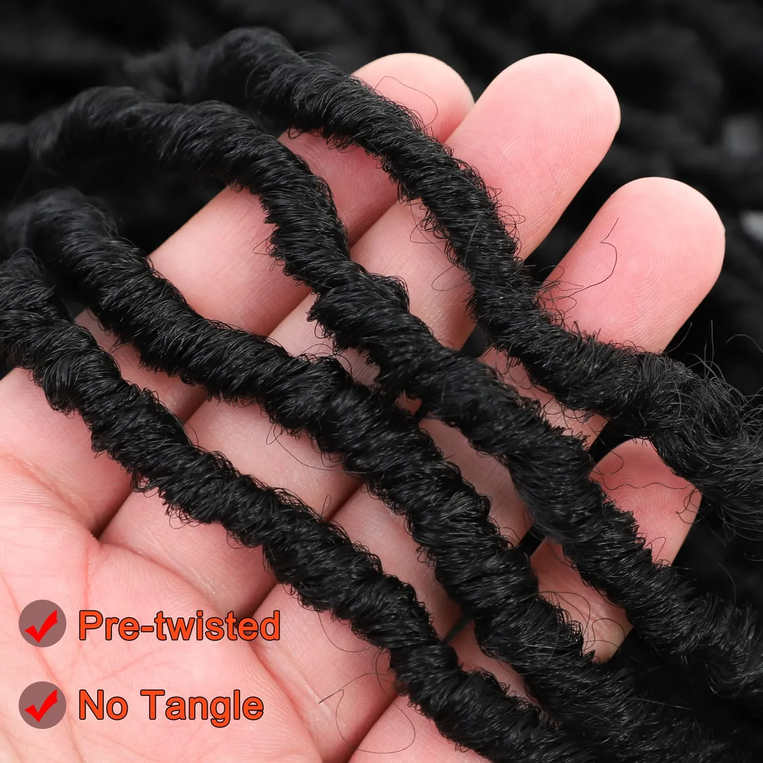 40 Inch New Soft Locs Crochet Hair 6 Packs Natural Color Faux Locs Crochet Braids Hair Pre Looped Synthetic Super Long Pre Extended Crochet Locs Braiding Hair (40 Inch (Pack of 6), Natural Color #1B)