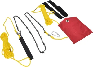 48 Inch Tree, Hand Rope Chain Saw 63 Teeth High Comfortable Rope Chain Saws Hardness Handle Folding Pocket Chainsaw for Pruning