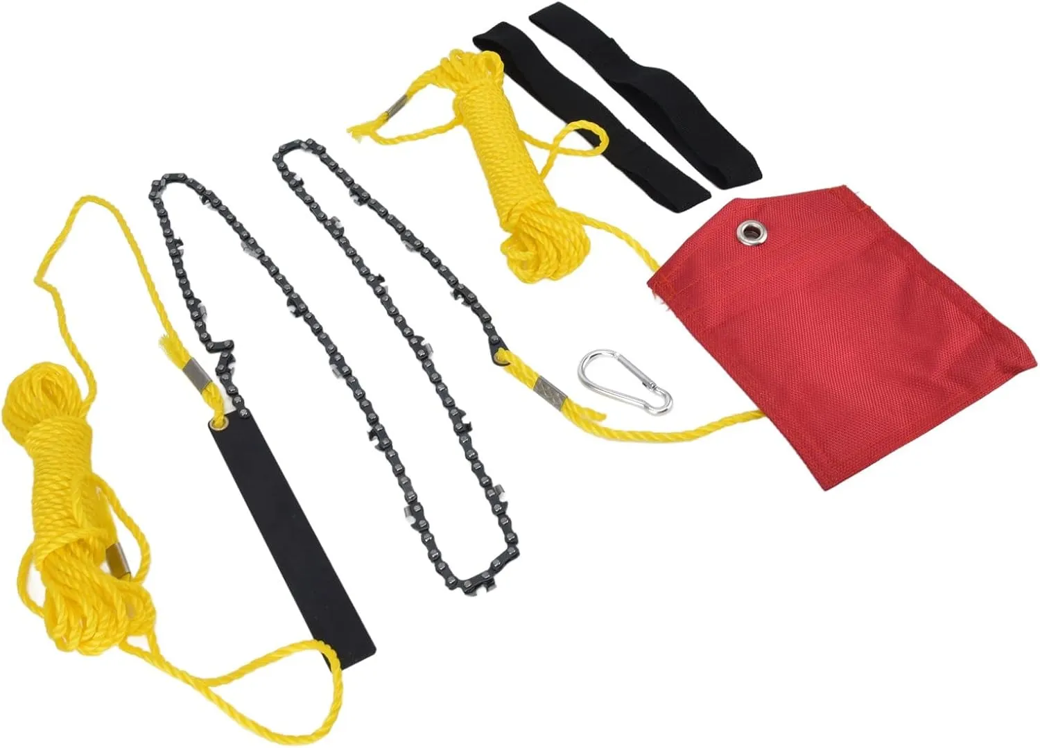 48 Inch Tree, Hand Rope Chain Saw 63 Teeth High Comfortable Rope Chain Saws Hardness Handle Folding Pocket Chainsaw for Pruning