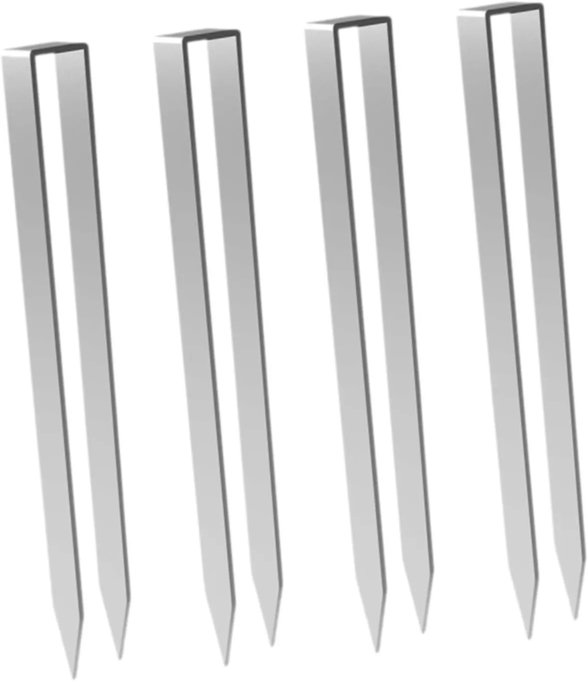 4X Garden Stakes Tent Pegs Heavy Duty Metal Pegs Tent Stakes Landscape Staples for Backpacking Outdoor Yard Tarpaulin Shelter