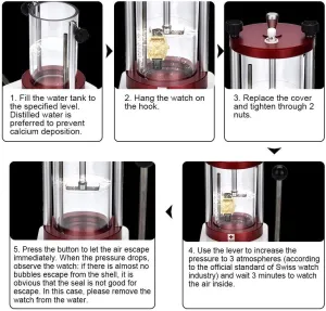 6 ATM 10 Bar Watch Waterproof Tester Dual-Watch Pressure Test Machine for Precise Water Resistance Testing