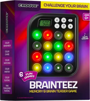 6 in 1 Brain Teasers & Memory Game, 6 Fun Games for Kids, Cool Handheld Toys, Unique Gifts for Teens, Best Activities for Tween Boy, Birthday Gift Ideas for Boys & Girls Ages 6-8 9 10 11 12   Year Old