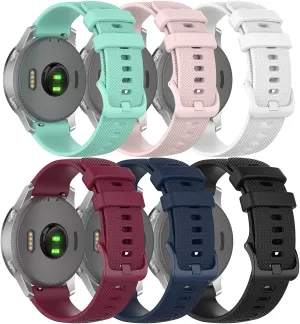 6-Pack Bands Compatible with Garmin Venu 3S /Venu 2S Vivoactive 4S 18mm Strap Quick Release Waterproof Soft Silicone Band for Venu 3S Smartwatch