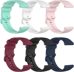 6-Pack Bands Compatible with TouchElex 1.52" Sport Watch Wrist Strap Quick Release Waterproof Soft Silicone Band for TouchElex Sirius Smartwatch