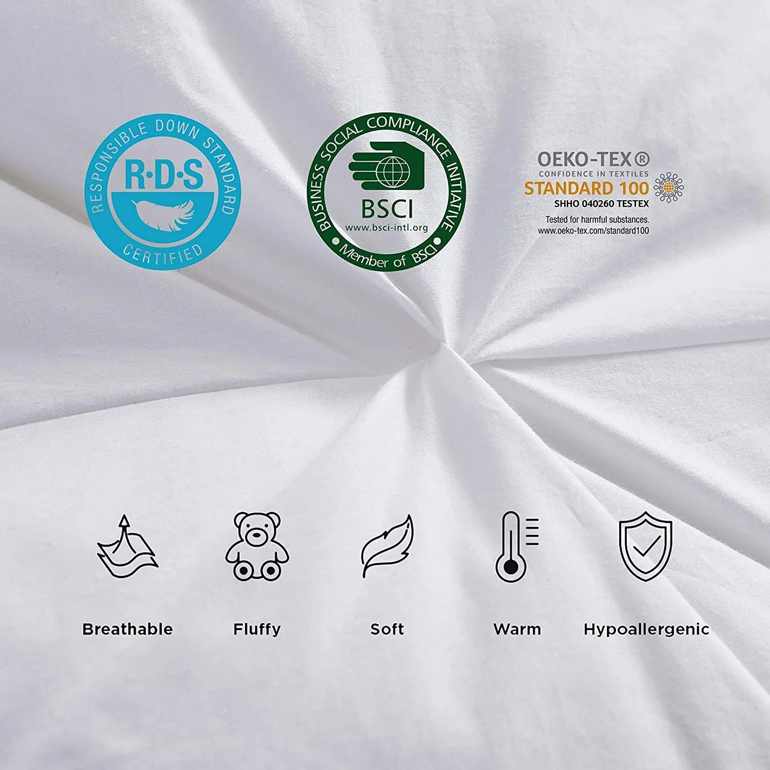 600 Thread Count Egyptian Cotton Siberian Goose Down Comforter, 750 Fill Power, (Twin/Twin XL, White - Pinch Pleat)