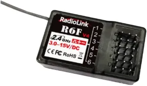 6CH R6F Receiver for RC Car Boat Transmitter, HV Servo, 12ms Update, 400m Distance, FHSS -Interference Technology
