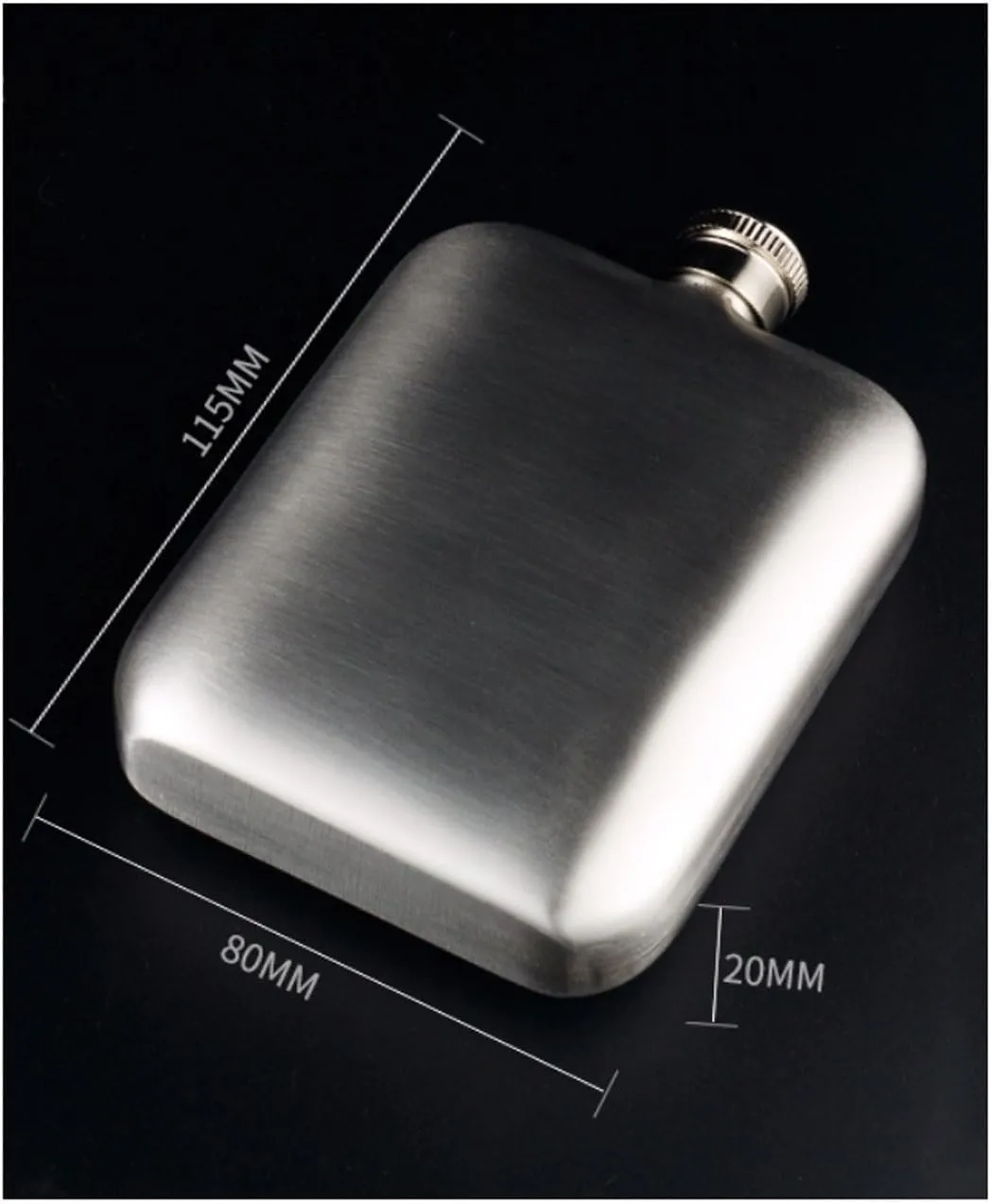 6Oz Outdoor Travel Small Flasks 304 Stainless Steel Flasks for Liquor for Men Flasks with Funnel for Wedding Party Birthdays(A)