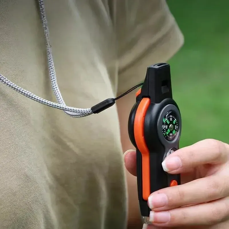 7 in 1 Outdoor Survival Whistle Emergency Tools