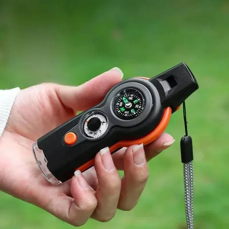 7 in 1 Outdoor Survival Whistle Emergency Tools