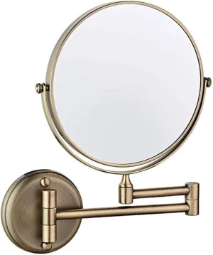 8-Inch Wall Mounted Makeup Mirror, Double-Sided 1X/3X Magnification, 360° Swivel, Round Vanity Mirror