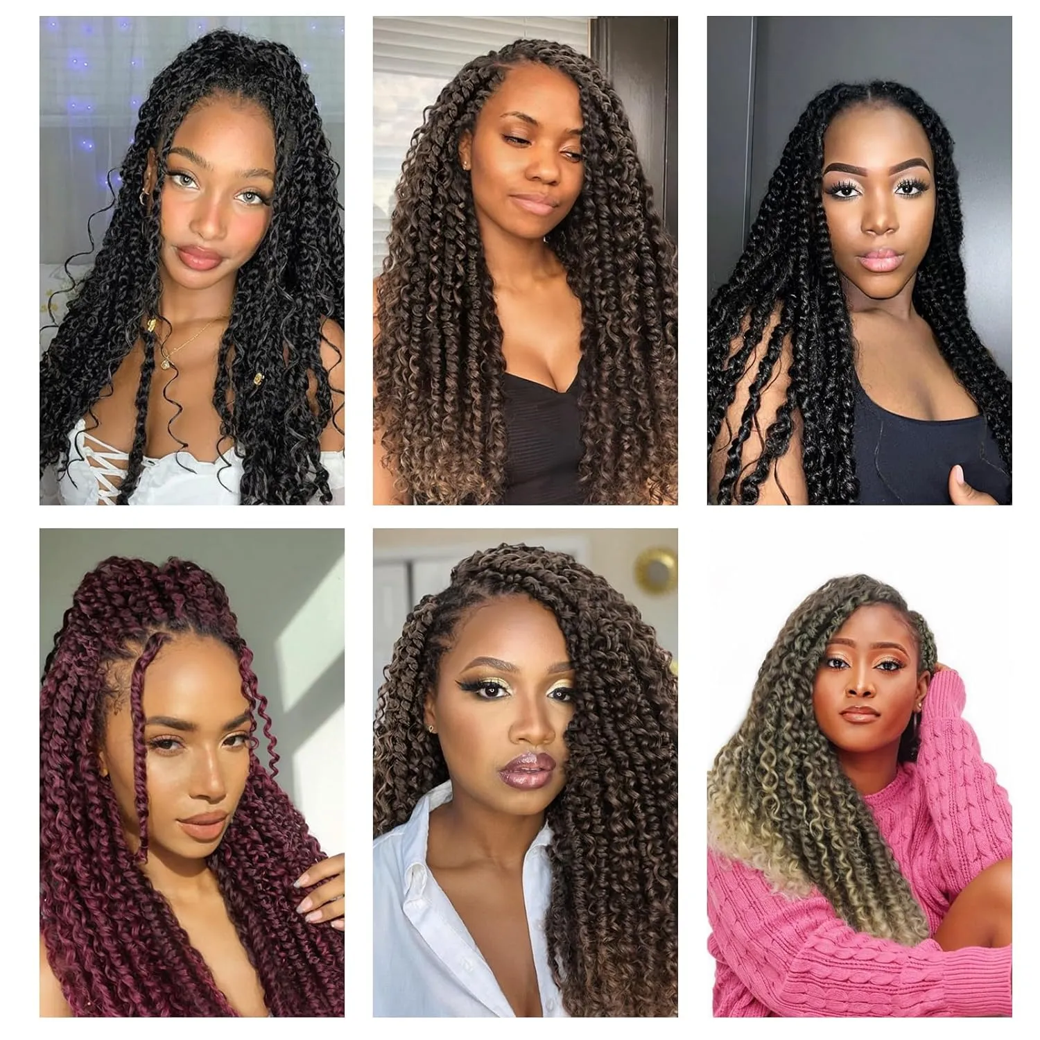 8 Pack Passion Twist Crochet Hair 14 inch Pretwisted Passion Twist Hair with Curly ends, Pre-looped Braided Crochet Boho Short Passion Twist Braided Hair for Women 96pc