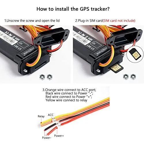 901L  4G GPS Tracker for Vehicles, Mini GPS Tracker Waterproof Locator