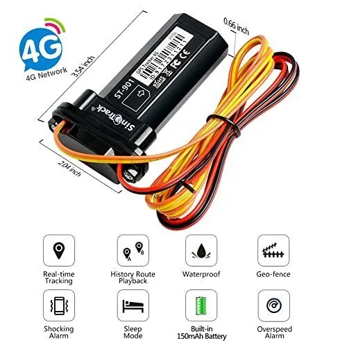 901L  4G GPS Tracker for Vehicles, Mini GPS Tracker Waterproof Locator